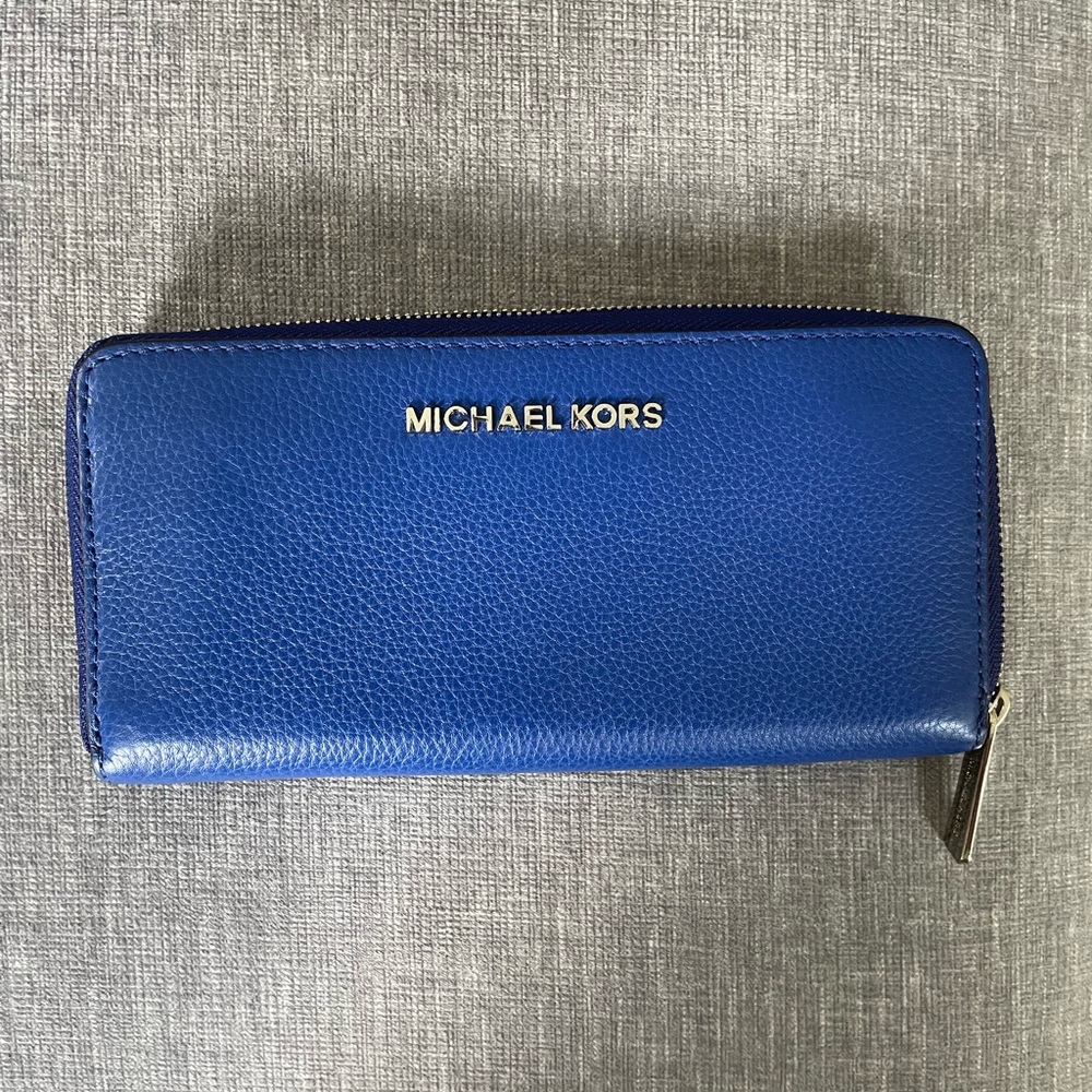 Blue Michael Kors wallet